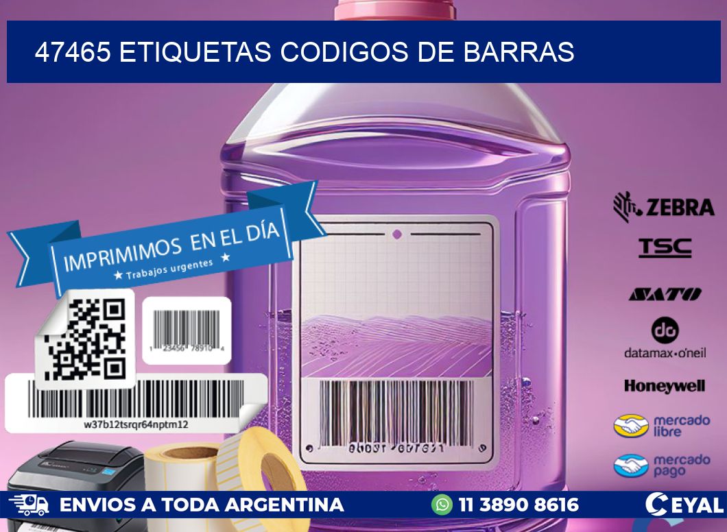 47465 etiquetas codigos de barras