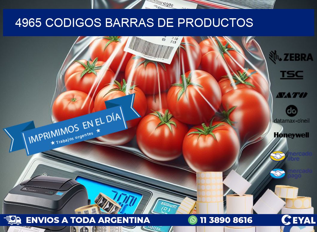 4965 CODIGOS BARRAS DE PRODUCTOS