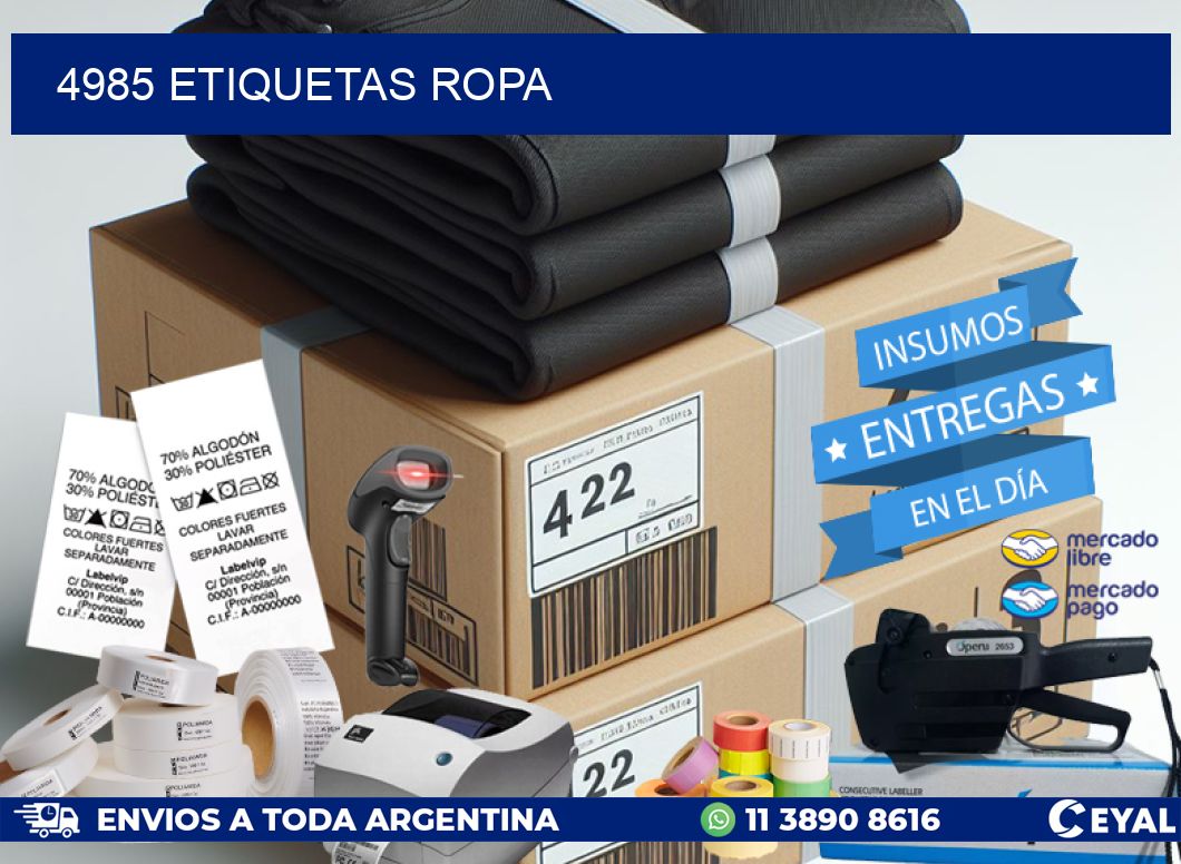 4985 ETIQUETAS ROPA