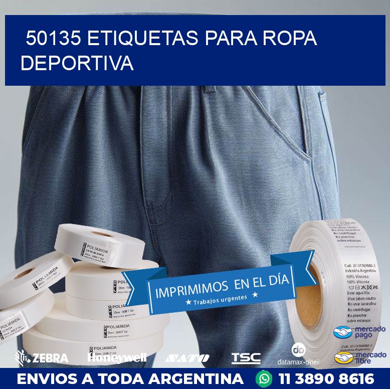 50135 ETIQUETAS PARA ROPA DEPORTIVA