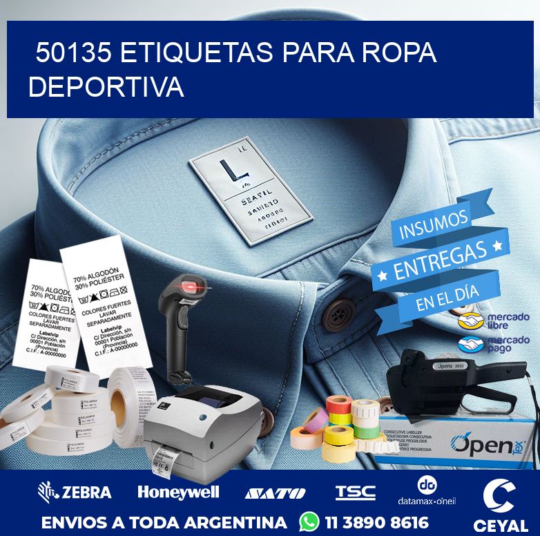50135 ETIQUETAS PARA ROPA DEPORTIVA