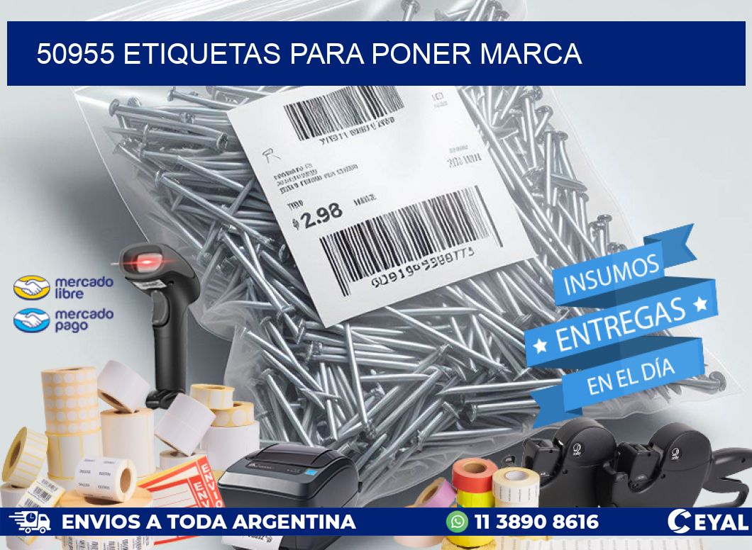 50955 ETIQUETAS PARA PONER MARCA