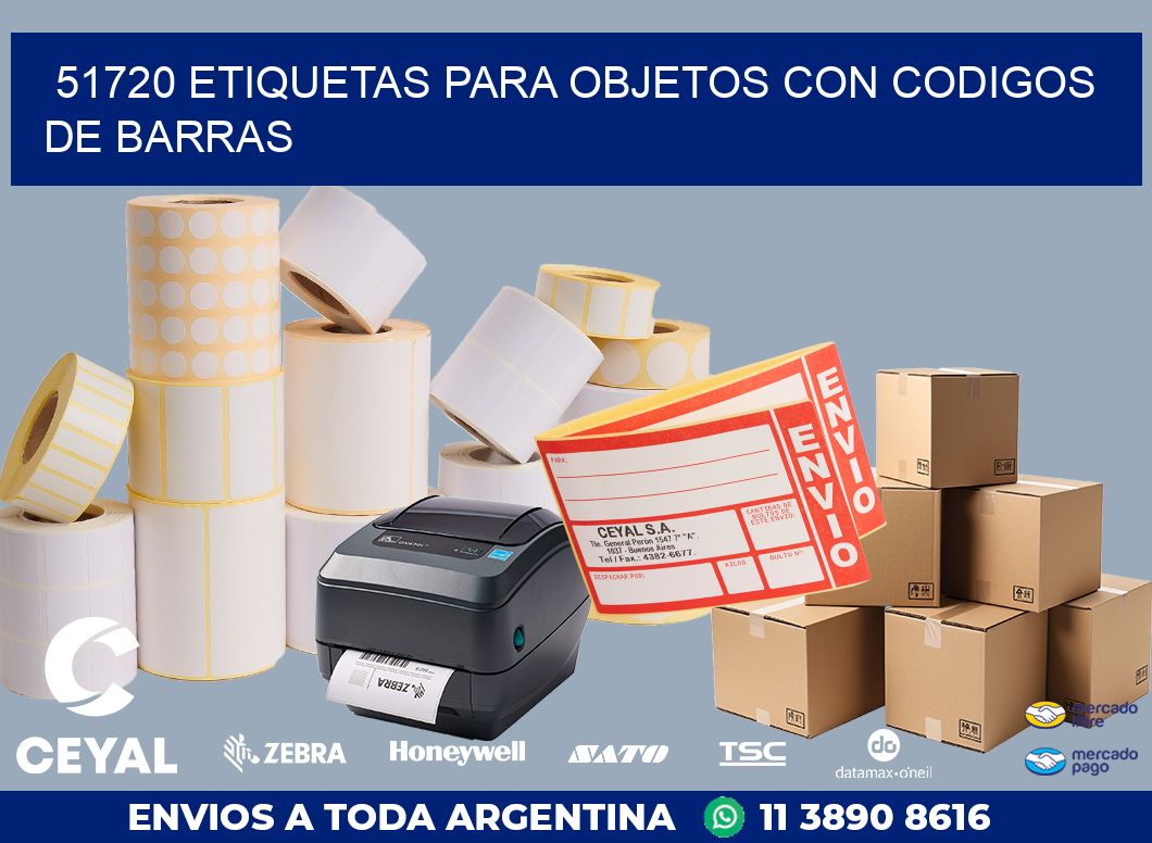 51720 ETIQUETAS PARA OBJETOS CON CODIGOS DE BARRAS