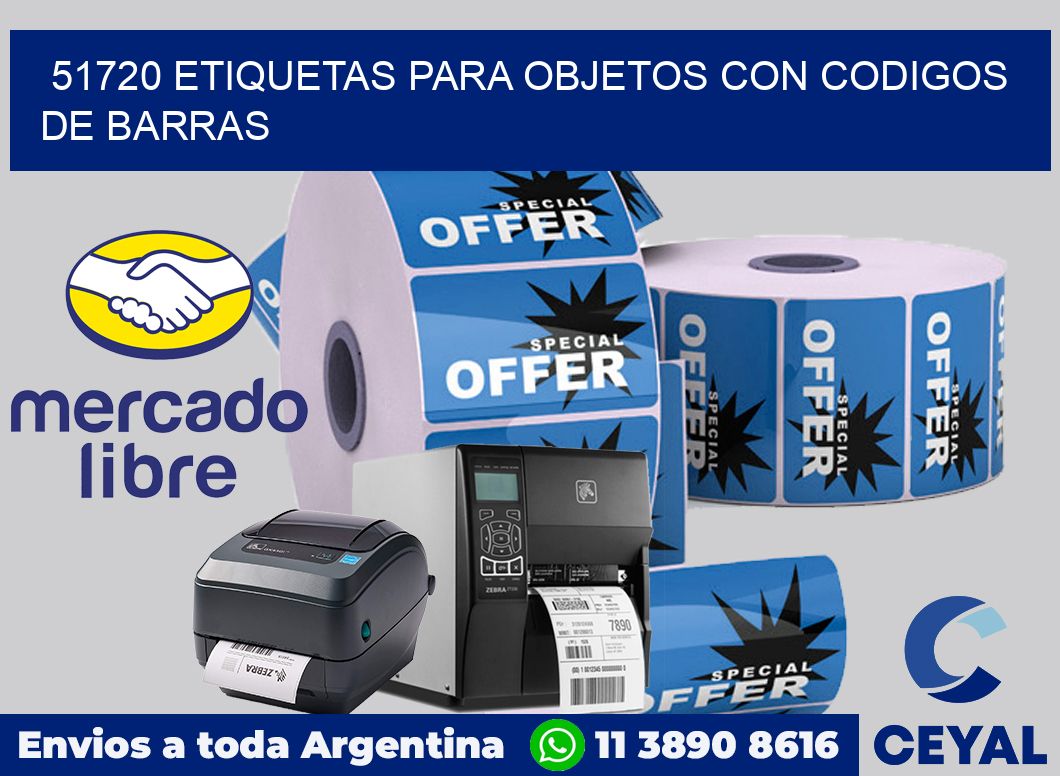 51720 ETIQUETAS PARA OBJETOS CON CODIGOS DE BARRAS