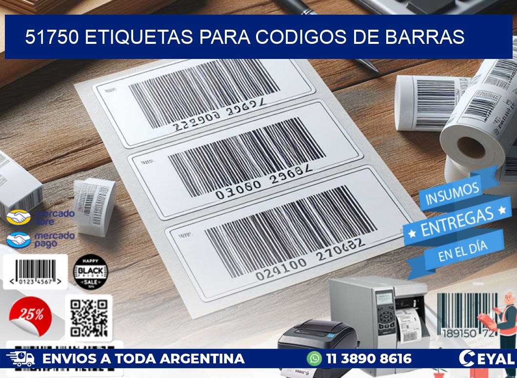 51750 ETIQUETAS PARA CODIGOS DE BARRAS