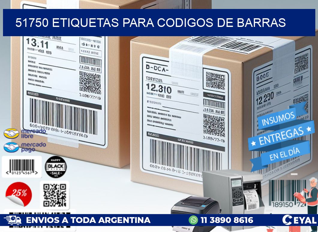 51750 ETIQUETAS PARA CODIGOS DE BARRAS