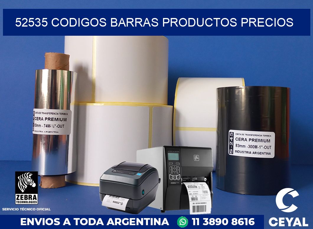52535 CODIGOS BARRAS PRODUCTOS PRECIOS