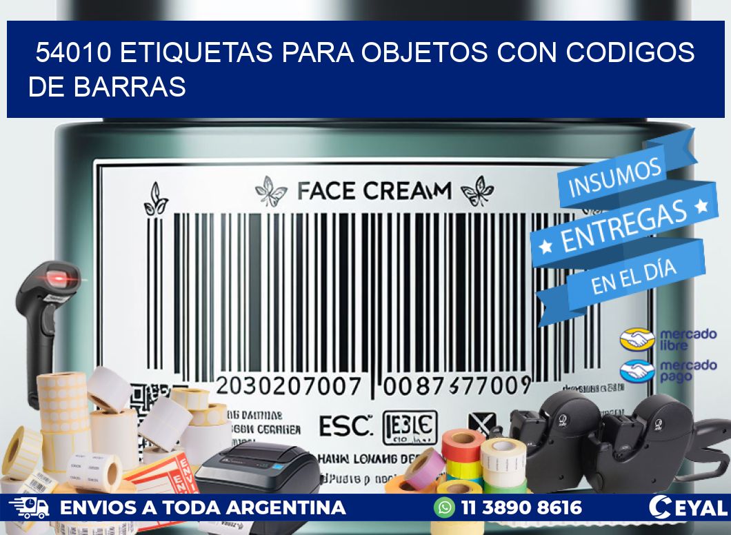 54010 ETIQUETAS PARA OBJETOS CON CODIGOS DE BARRAS