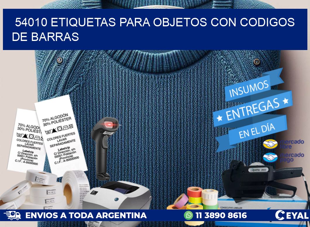 54010 ETIQUETAS PARA OBJETOS CON CODIGOS DE BARRAS