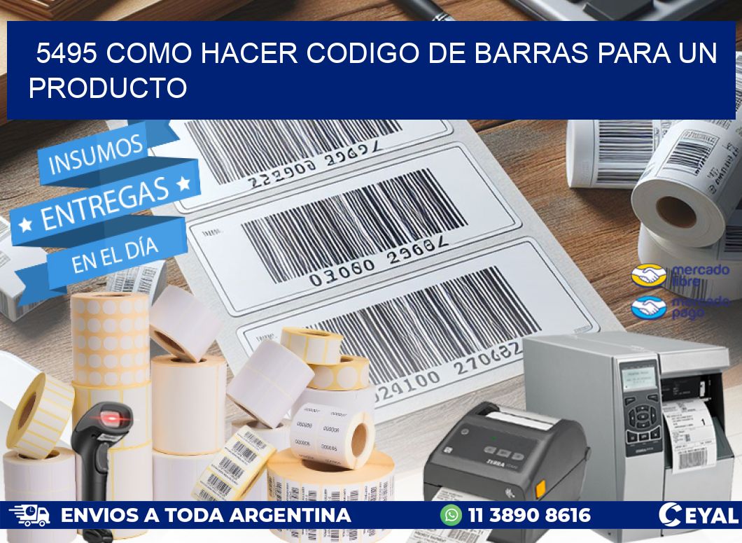 5495 como hacer codigo de barras para un producto