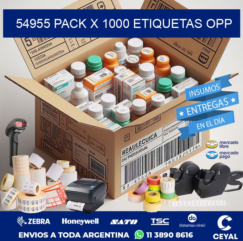 54955 PACK X 1000 ETIQUETAS OPP