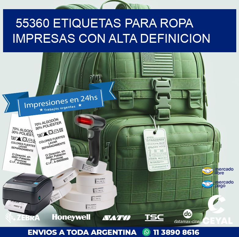 55360 ETIQUETAS PARA ROPA IMPRESAS CON ALTA DEFINICION