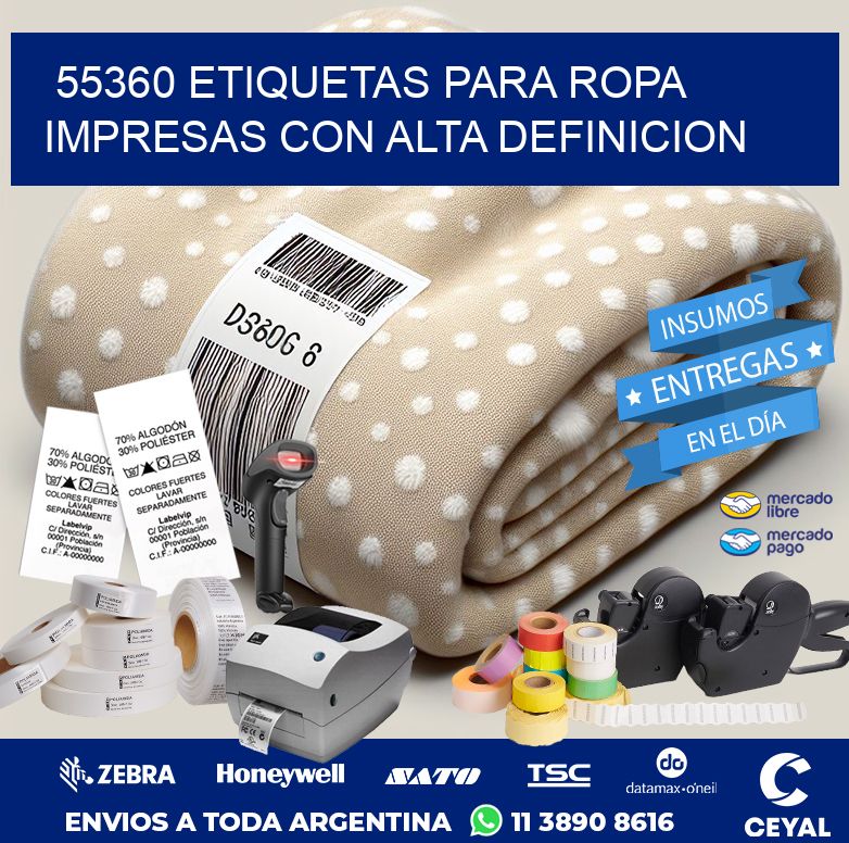 55360 ETIQUETAS PARA ROPA IMPRESAS CON ALTA DEFINICION