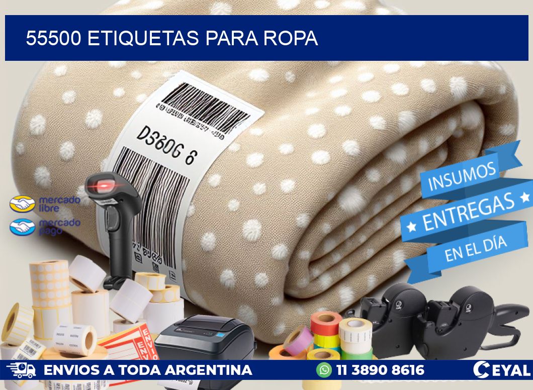 55500 Etiquetas para ropa
