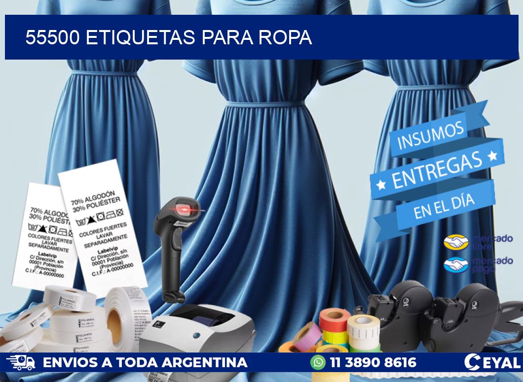 55500 Etiquetas para ropa