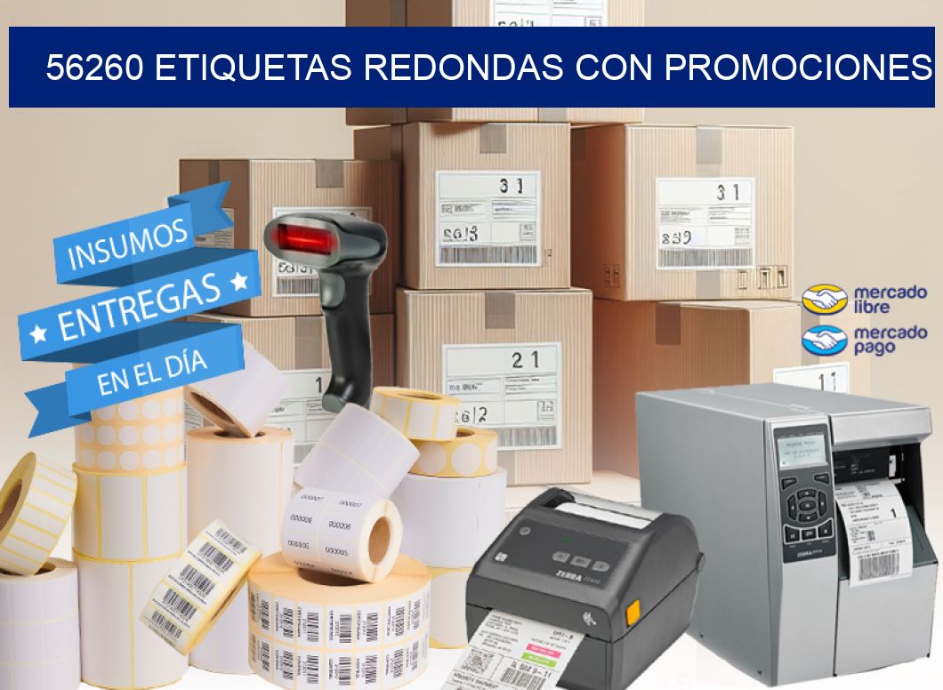 56260 ETIQUETAS REDONDAS CON PROMOCIONES