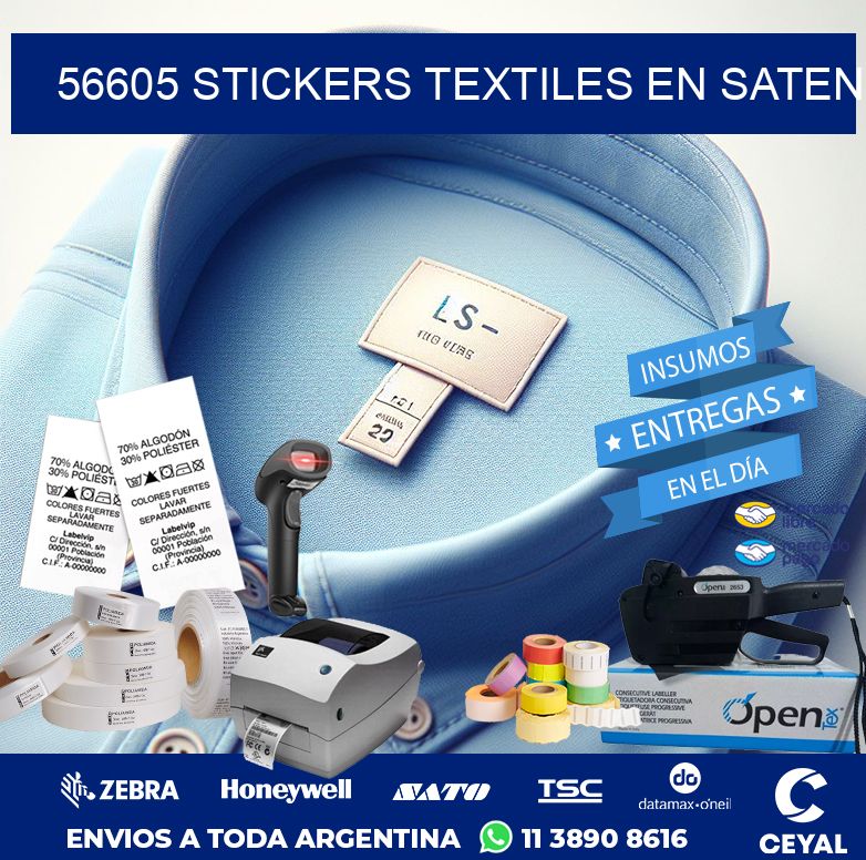 56605 STICKERS TEXTILES EN SATEN