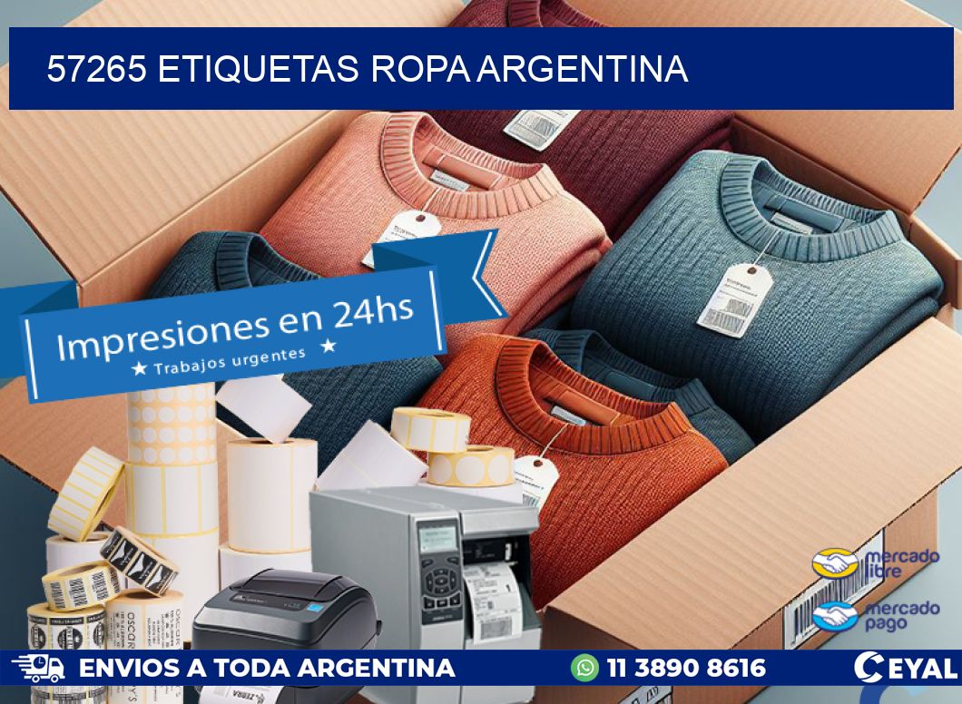 57265 ETIQUETAS ROPA ARGENTINA