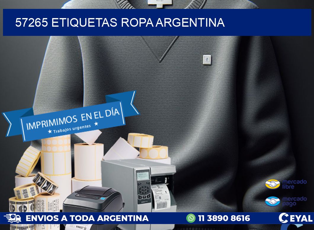 57265 ETIQUETAS ROPA ARGENTINA