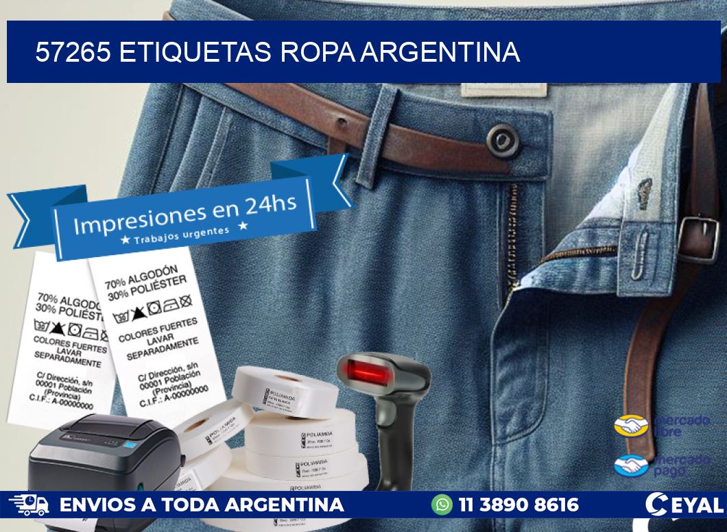 57265 ETIQUETAS ROPA ARGENTINA