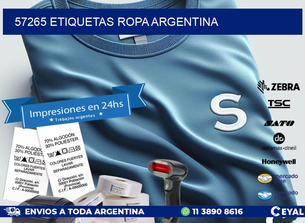 57265 ETIQUETAS ROPA ARGENTINA