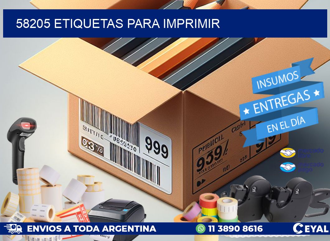 58205 etiquetas para imprimir