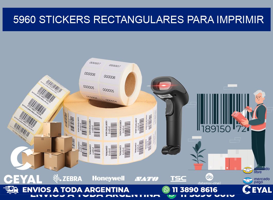 5960 Stickers rectangulares para imprimir