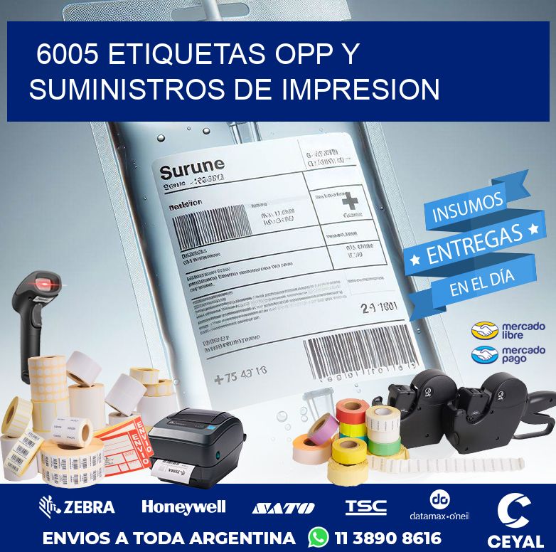 6005 ETIQUETAS OPP Y SUMINISTROS DE IMPRESION