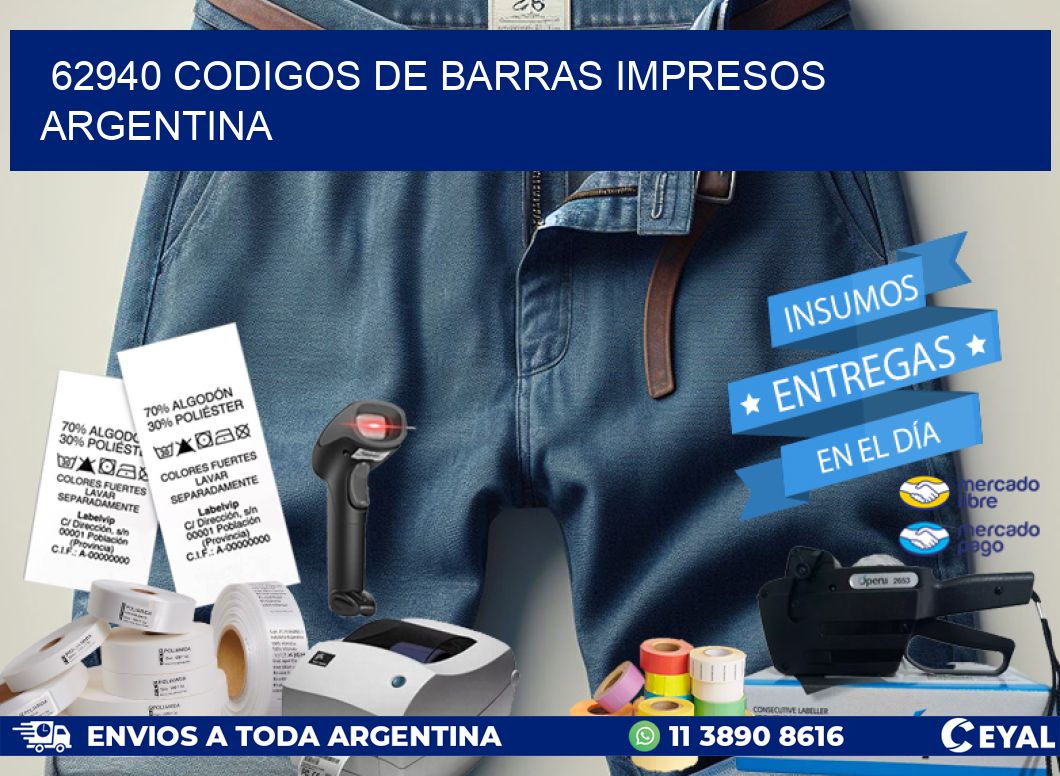 62940 Codigos de barras impresos Argentina