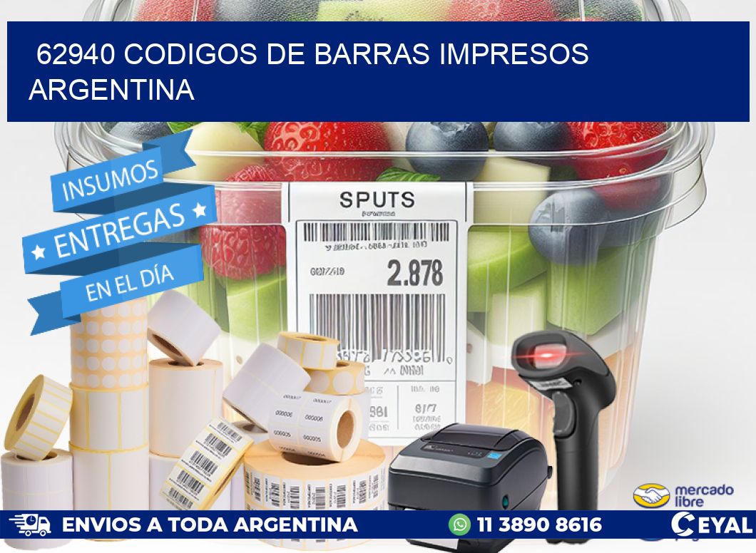 62940 Codigos de barras impresos Argentina