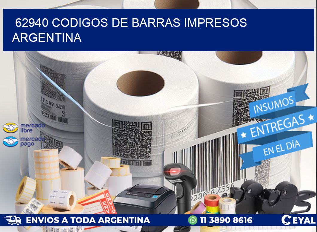 62940 Codigos de barras impresos Argentina