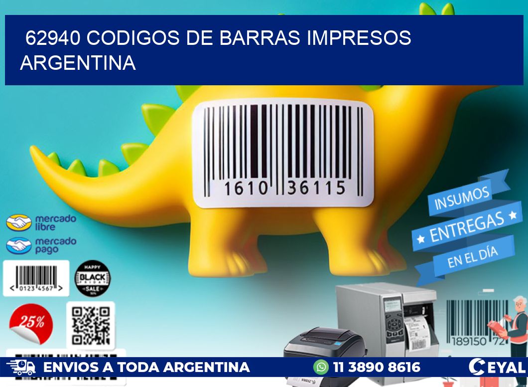 62940 Codigos de barras impresos Argentina