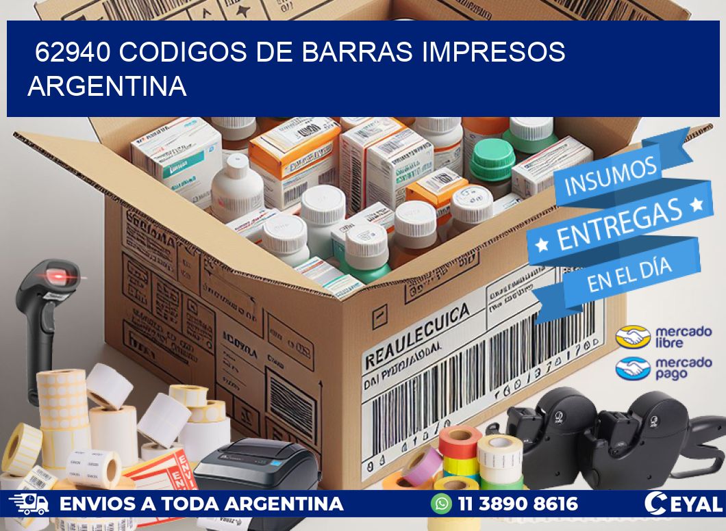 62940 Codigos de barras impresos Argentina