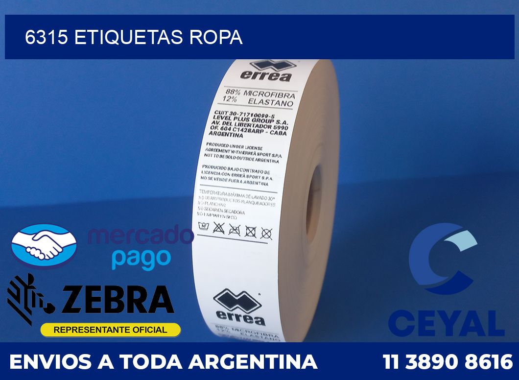 6315 ETIQUETAS ROPA
