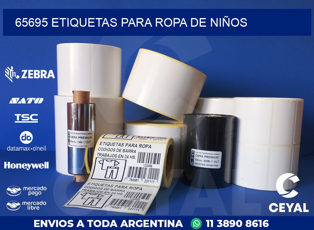 65695 ETIQUETAS PARA ROPA DE NIÑOS