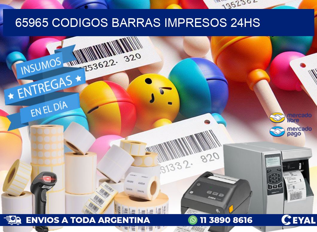 65965 Codigos barras impresos 24hs