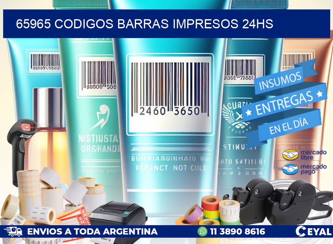65965 Codigos barras impresos 24hs