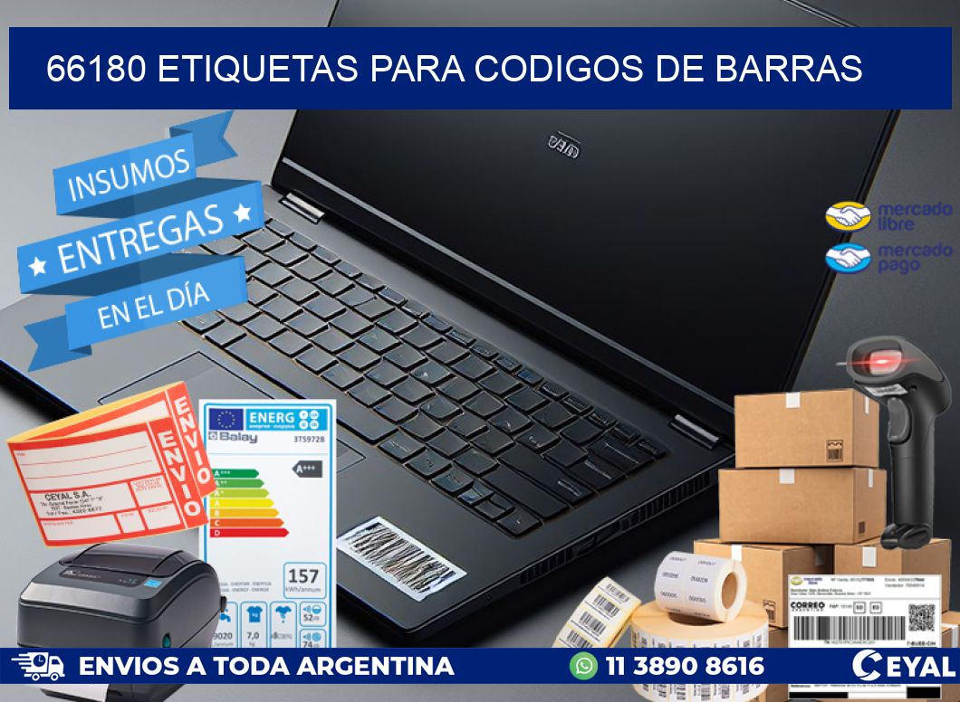 66180 ETIQUETAS PARA CODIGOS DE BARRAS