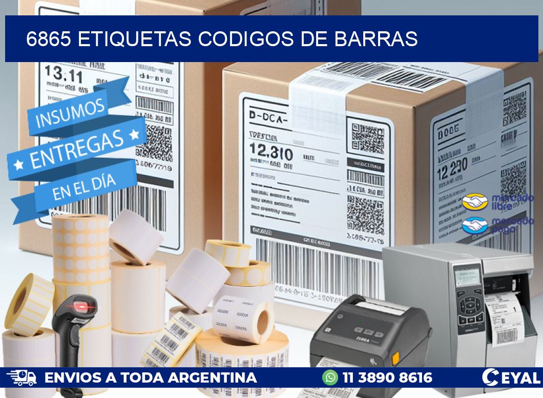 6865 etiquetas codigos de barras