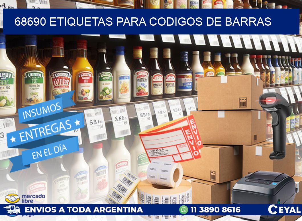 68690 ETIQUETAS PARA CODIGOS DE BARRAS