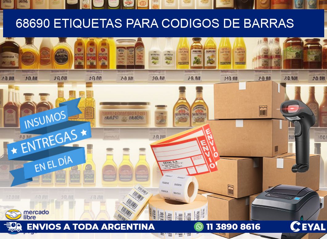 68690 ETIQUETAS PARA CODIGOS DE BARRAS