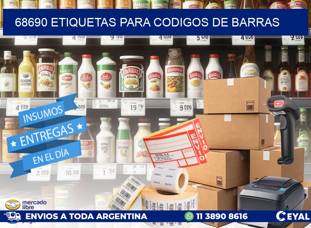 68690 ETIQUETAS PARA CODIGOS DE BARRAS