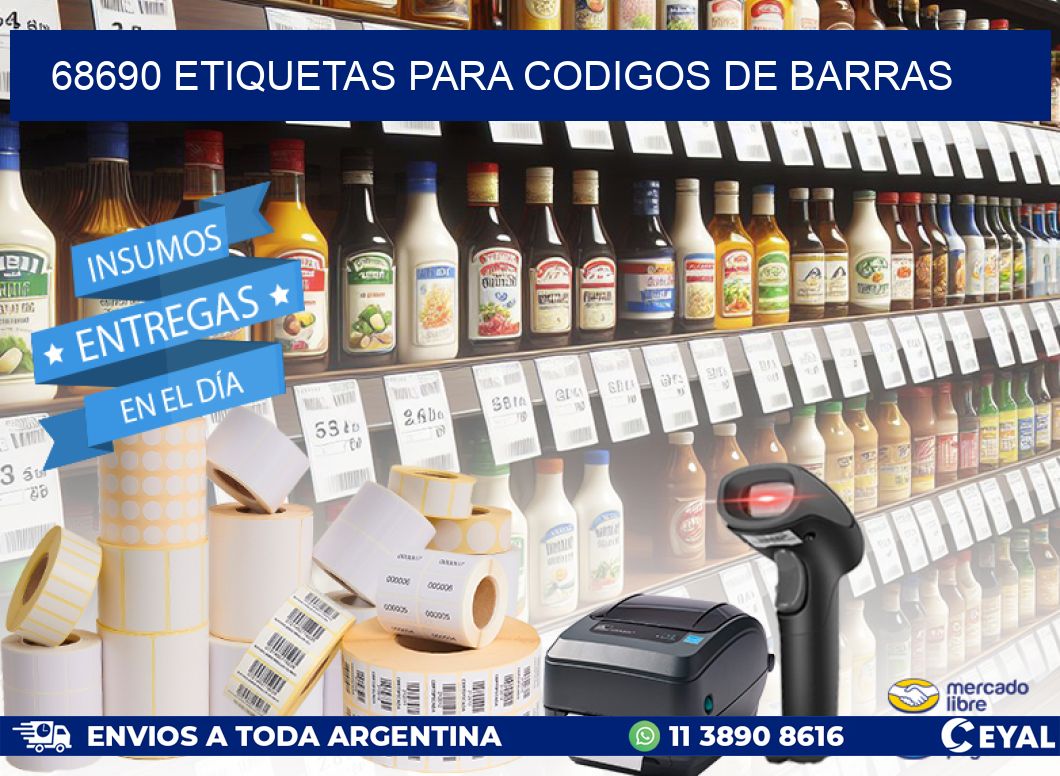 68690 ETIQUETAS PARA CODIGOS DE BARRAS