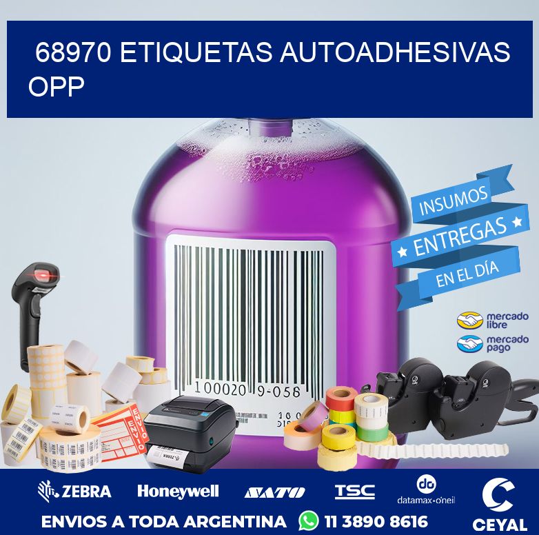 68970 ETIQUETAS AUTOADHESIVAS OPP