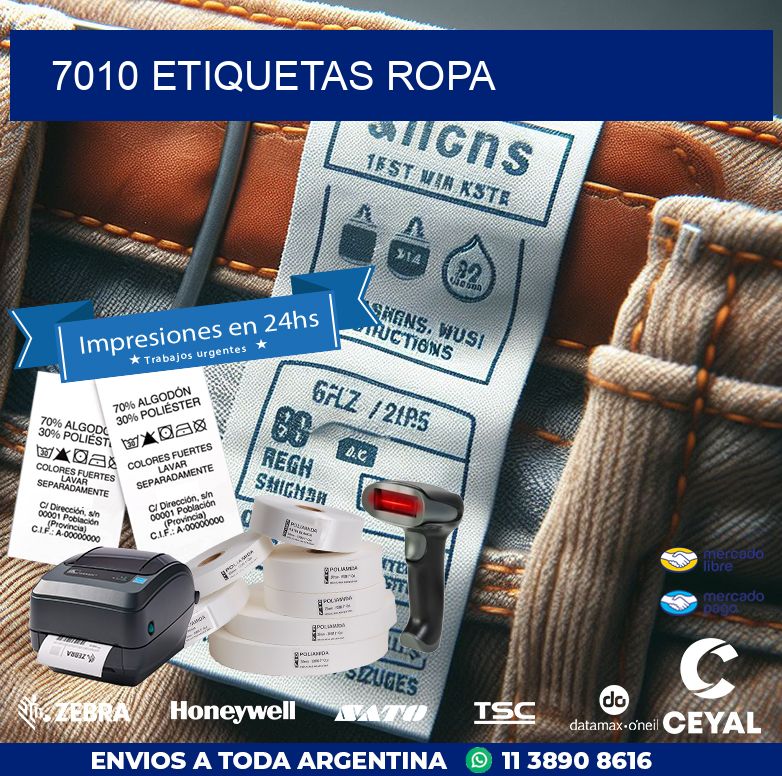 7010 ETIQUETAS ROPA