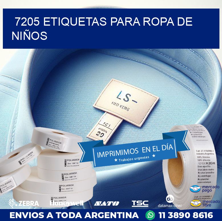 7205 ETIQUETAS PARA ROPA DE NIÑOS