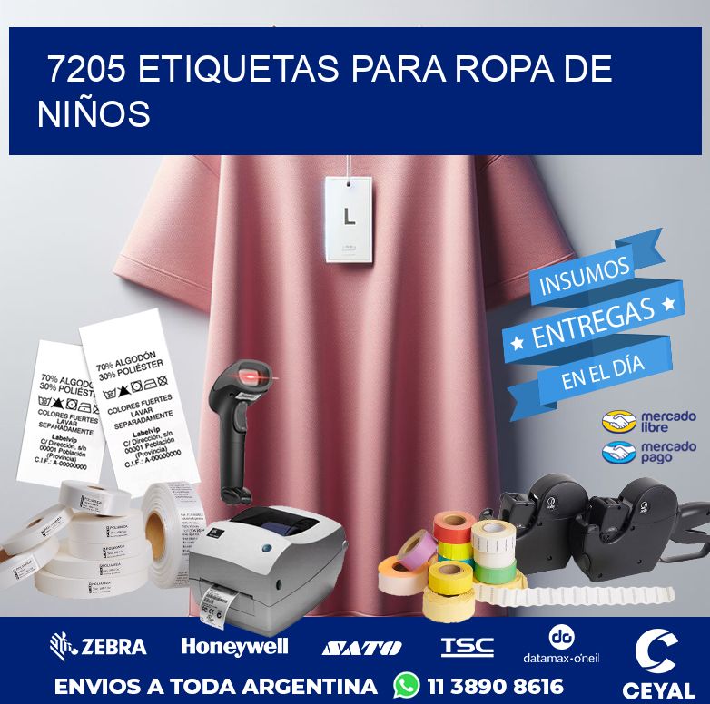 7205 ETIQUETAS PARA ROPA DE NIÑOS