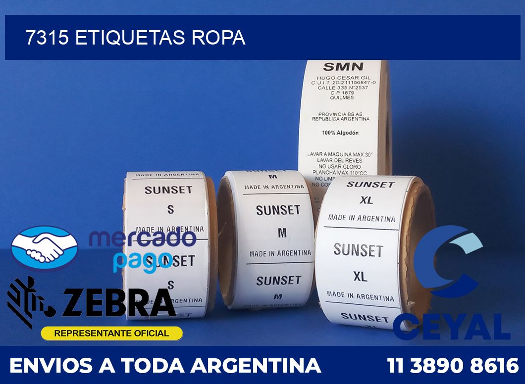 7315 ETIQUETAS ROPA