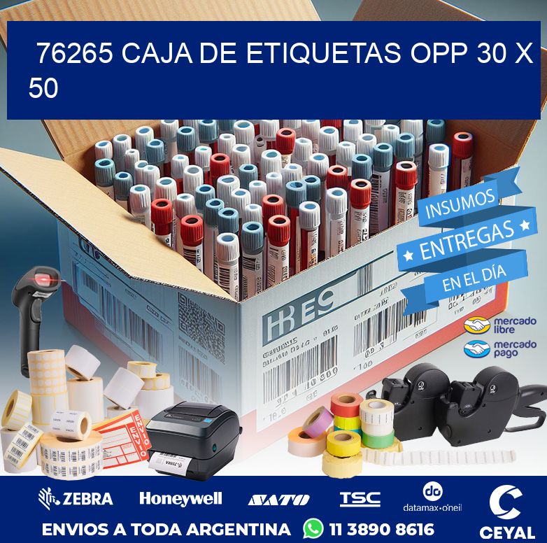 76265 CAJA DE ETIQUETAS OPP 30 X 50