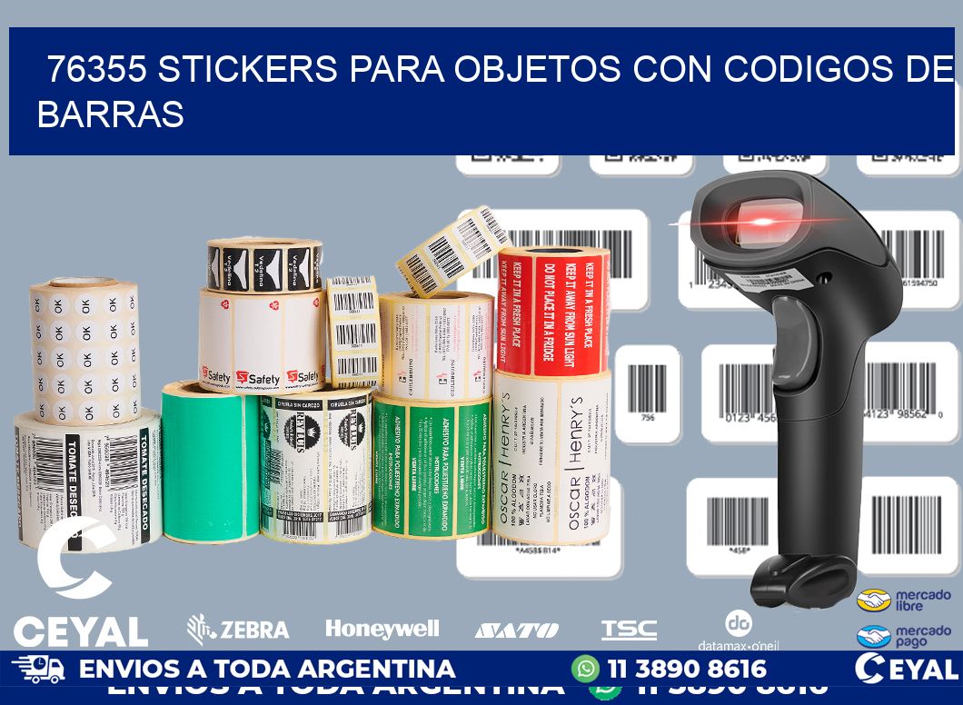 76355 STICKERS PARA OBJETOS CON CODIGOS DE BARRAS